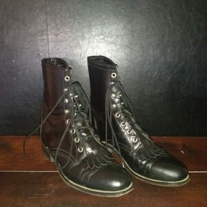 Laredo Black Leather Men's Boots